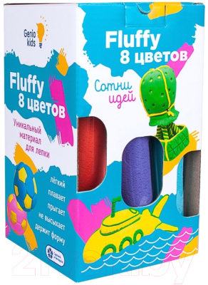 Пластилин легкий Genio Kids Воздушный пластилин Fluffy 8 цветов / TA1503