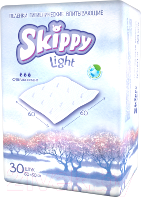 Набор пеленок одноразовых Skippy Light с суперабсорбентом 60x60
